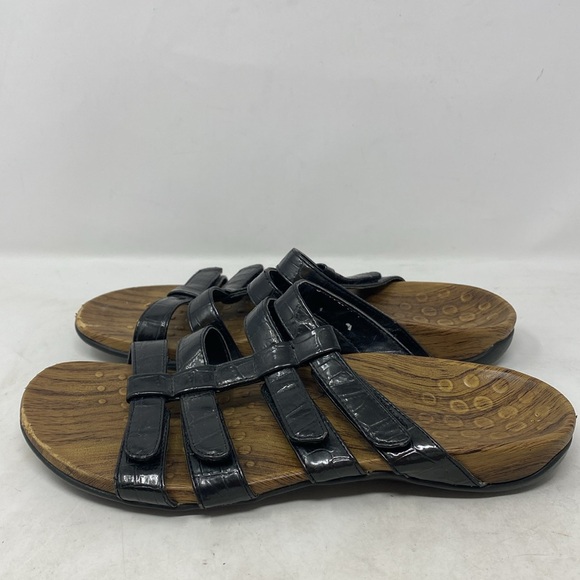 Vionic Meghann Faux Croc Leather Slide Adjustable Sandals - Picture 5 of 6